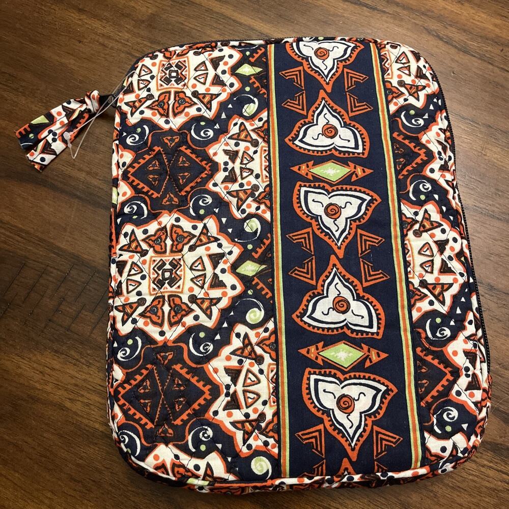Quilted Fabric Case Sleeve For Tablet E-Reader 8” x 10” Boho Chic Zipper Closure